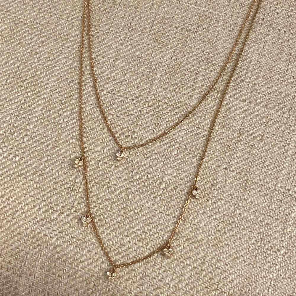 Layered gold necklace
